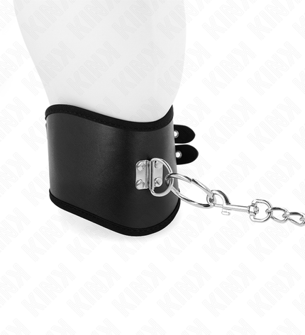 KINK - COLLIER 65 CM AVEC LARGE BRACELET RÉGLABLE 40-55 CM X 10 CM by KINK COLLAR & GAG