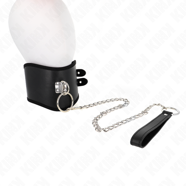 KINK - COLLIER 65 CM AVEC LARGE BRACELET RÉGLABLE 40-55 CM X 10 CM by KINK COLLAR & GAG