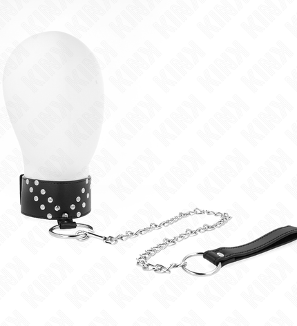KINK - COLLIER AVEC CEINTURE 65 CM AVEC RIVET V RÉGLABLE 36-43 CM X 5 CM by KINK COLLAR & GAG