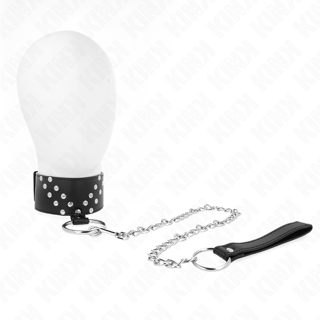 KINK - COLLIER AVEC CEINTURE 65 CM AVEC RIVET V RÉGLABLE 36-43 CM X 5 CM by KINK COLLAR & GAG