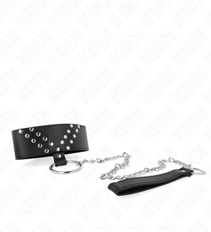 KINK - COLLIER AVEC CEINTURE 65 CM AVEC RIVET V RÉGLABLE 36-43 CM X 5 CM by KINK COLLAR & GAG