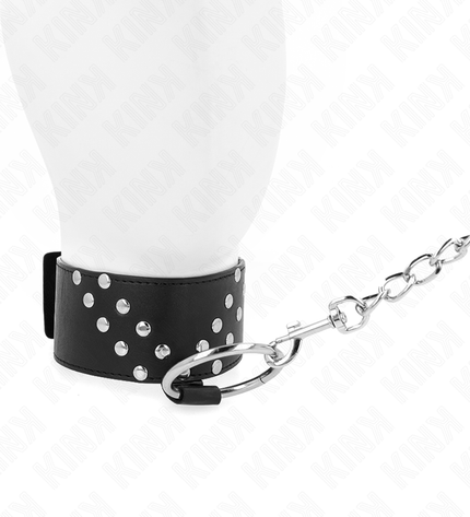 KINK - COLLIER AVEC CEINTURE 65 CM AVEC RIVET V RÉGLABLE 36-43 CM X 5 CM by KINK COLLAR & GAG