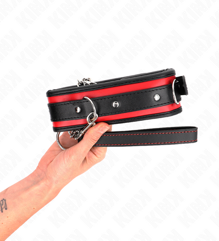 KINK - COLLIER LOURD AVEC CEINTURE 65 CM MODÈLE 2 RÉGLABLE 36,5-50 CM by KINK COLLAR & GAG
