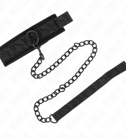 KINK - COLLIER MODÈLE BASIC AVEC LAISSE 77 CM MODÈLE 5 AJUSTABLE 34-54 CM X 5 CM by KINK COLLAR & GAG