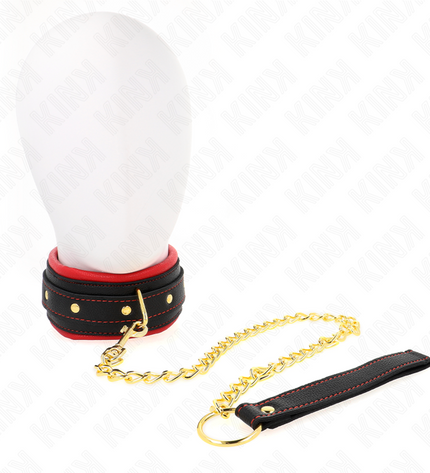 KINK - COLLIER AVEC LAISSE EN TISSU UNI AJUSTABLE 33-48 CM X 5,7 CM by KINK COLLAR & GAG