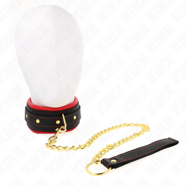KINK - COLLIER AVEC LAISSE EN TISSU UNI AJUSTABLE 33-48 CM X 5,7 CM by KINK COLLAR & GAG