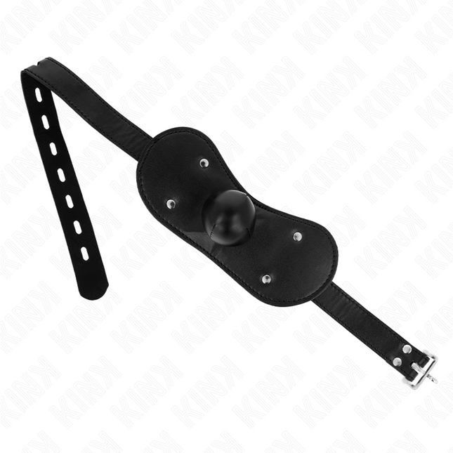 KINK - MASQUE BOUCLES BALL GAG AVEC SERRURE RÉGLABLE 42-60 CM by KINK COLLAR & GAG