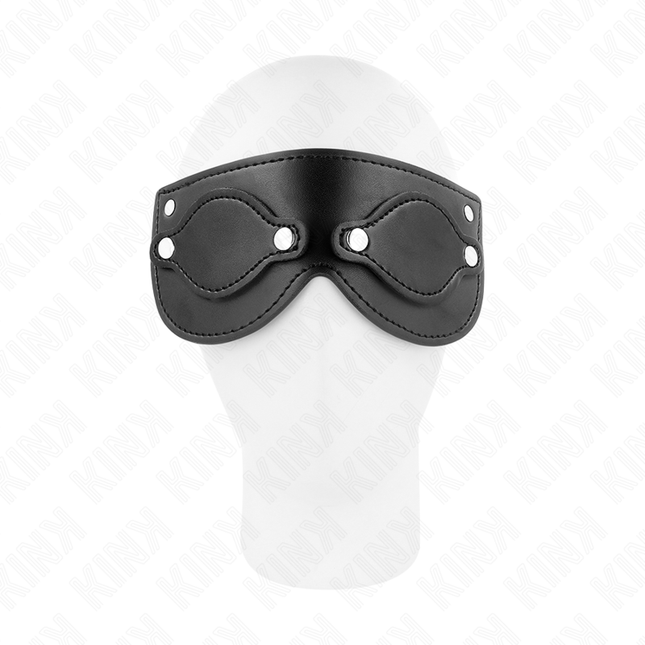 KINK - MASQUE EN CUIRETTE AVEC CACHE-YEUX DÉTACHABLES 22 x 9 CM by KINK MASKED ALLURE