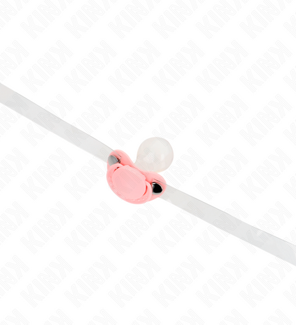 KINK - GAG EN FORME DE SUCETTE ROSE 5,5 x 4 CM AJUSTABLE 43-60 CM by KINK COLLAR & GAG