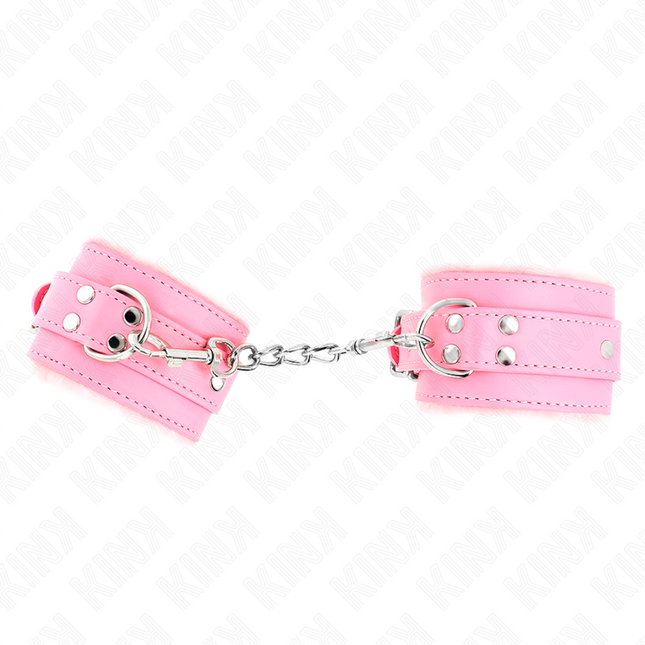 KINK - APPUI-POIGNETS DOUBLÉS DE FOURRURE ROSE AVEC CEINTURE ROSE RÉGLABLE 17-29 CM X 6 CM by KINK WRIST RESTRAINT