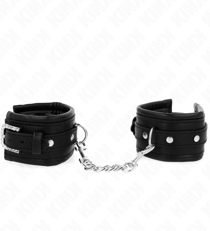KINK - APPAREILS-POIGNETS À BOUCLE STRASS NOIR AJUSTABLE 25-32 CM X 5,5 CM by KINK WRIST RESTRAINT