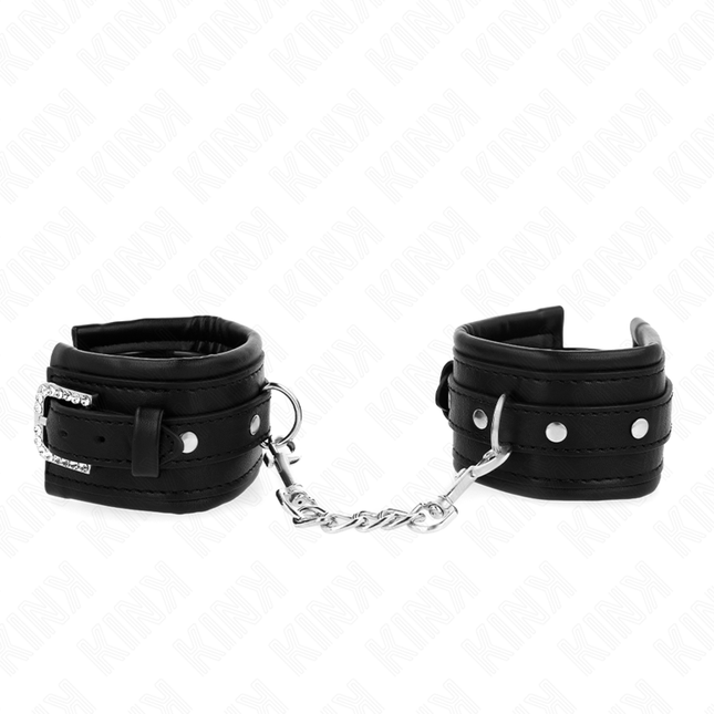 KINK - APPAREILS-POIGNETS À BOUCLE STRASS NOIR AJUSTABLE 25-32 CM X 5,5 CM by KINK WRIST RESTRAINT