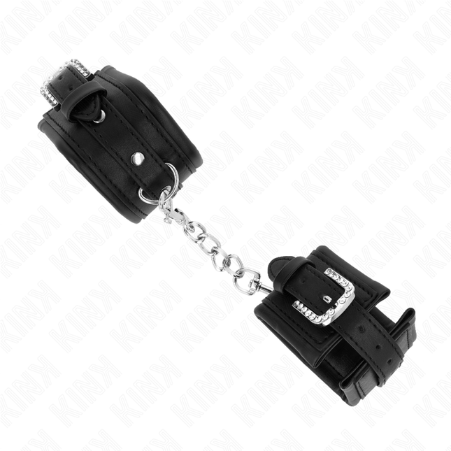 KINK - APPAREILS-POIGNETS À BOUCLE STRASS NOIR AJUSTABLE 25-32 CM X 5,5 CM by KINK WRIST RESTRAINT