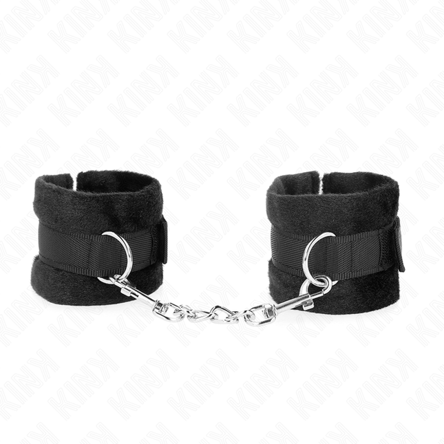 KINK - MANCHETTES DÉBUTANT EN FOURRURE NOIR 30 X 7 CM by KINK WRIST RESTRAINT