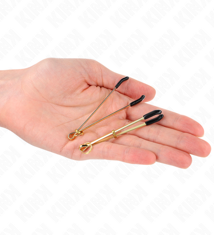 KINK - PINCES À MATELONS FINES OR 7 CM by KINK NIPPLE GRIP