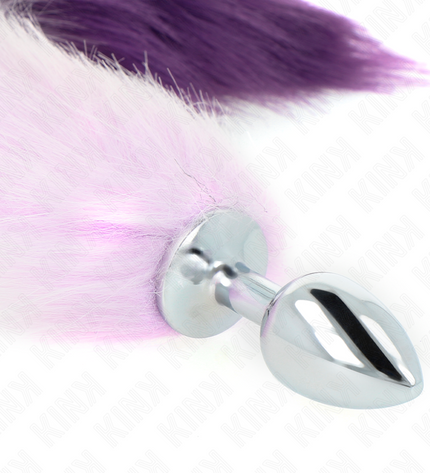 KINK - PLUG ANAL TAILLE S 7 X 3 CM AVEC QUEUE SYNTHÉTIQUE 40 CM VIOLET by KINK PLEASURE PLUGS