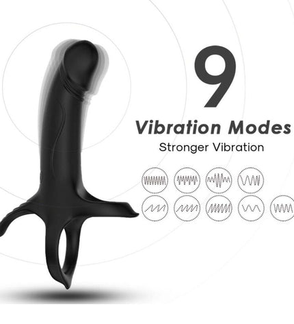 ARMONY - GODE AVEC ANNEAU ET VIBRATEUR NOIR by ARMONY FOR HIM