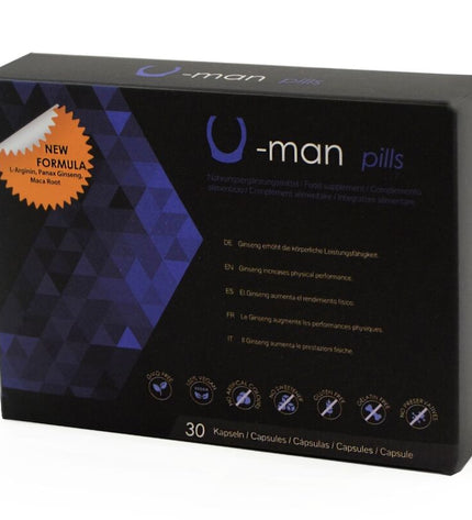 500 COSMETICS - U-MAN AUGMENTE LA TAILLE DU PÉNIS ET LA PUISSANCE SEXUELLE - 30 CAPSULES by 500COSMETICS