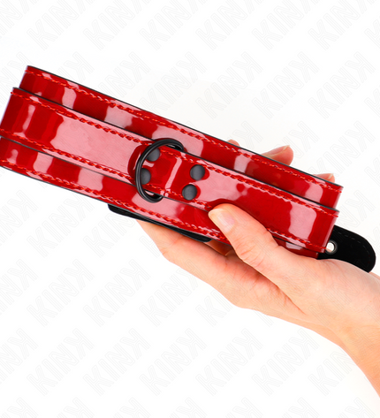 KINK - COLLIER AJUSTABLE ROUGE VIN 37,5-49,5 CM X 5 CM by KINK COLLAR & GAG
