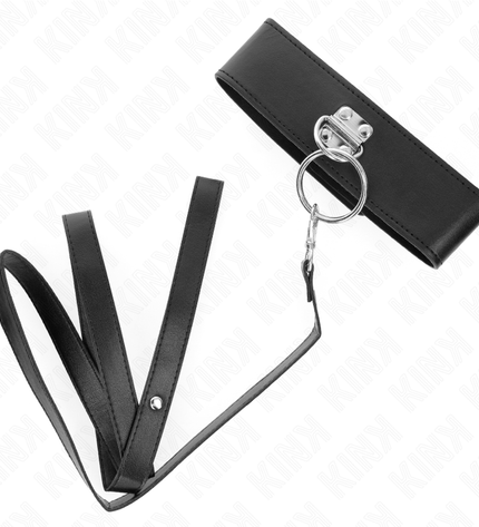 KINK - LAISSE CLOUTÉE 116 CM COLLIER AVEC SANGLE EN CUIR 50 X 5 CM by KINK COLLAR & GAG