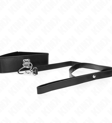 KINK - LAISSE CLOUTÉE 116 CM COLLIER AVEC SANGLE EN CUIR 50 X 5 CM by KINK COLLAR & GAG