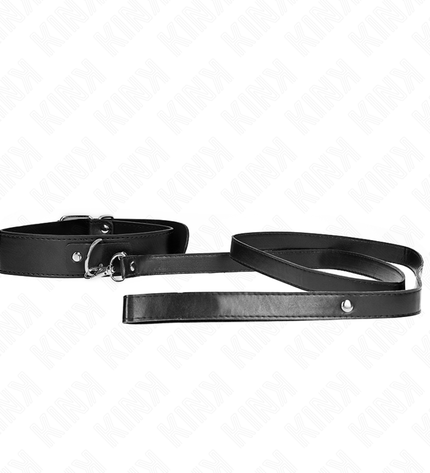 KINK - COLLIER AVEC CEINTURE 116 CM BRACELET NOIR AJUSTABLE 32-50 CM X 8 CM by KINK COLLAR & GAG