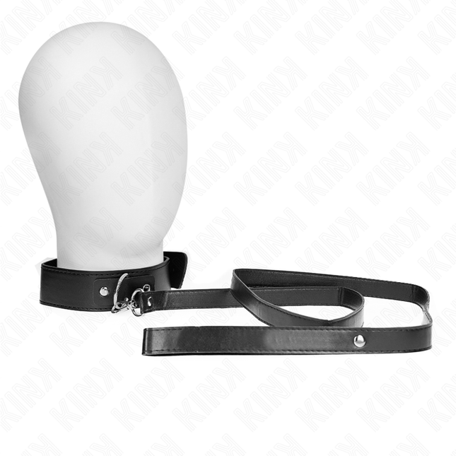 KINK - COLLIER AVEC CEINTURE 116 CM BRACELET NOIR AJUSTABLE 32-50 CM X 8 CM by KINK COLLAR & GAG
