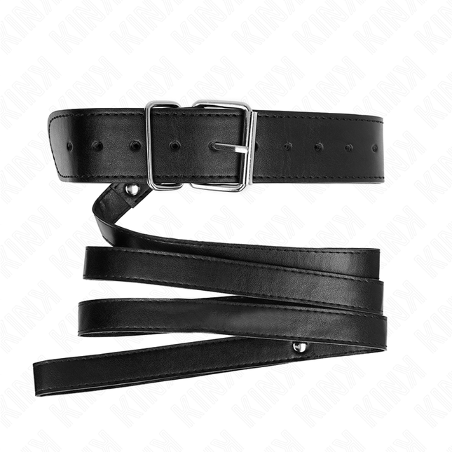 KINK - COLLIER AVEC CEINTURE 116 CM BRACELET NOIR AJUSTABLE 32-50 CM X 8 CM by KINK COLLAR & GAG