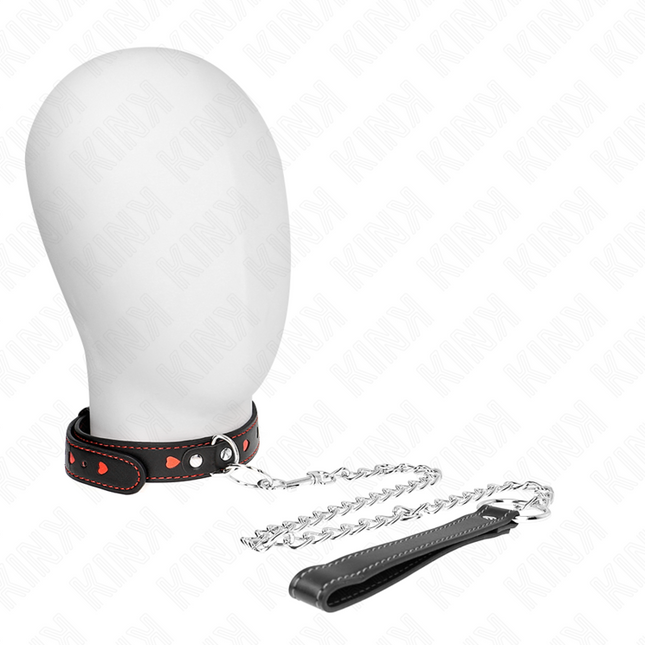 KINK - COLLIER AVEC BRACELET 65 CM DÉTAILS COEUR 52,5 X 2,5 CM by KINK COLLAR & GAG