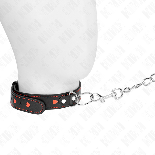 KINK - COLLIER AVEC BRACELET 65 CM DÉTAILS COEUR 52,5 X 2,5 CM by KINK COLLAR & GAG