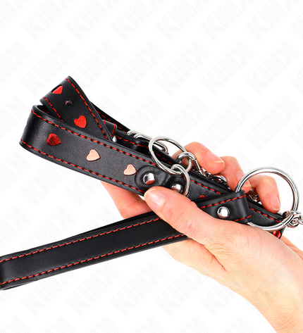 KINK - COLLIER AVEC BRACELET 65 CM DÉTAILS COEUR 52,5 X 2,5 CM by KINK COLLAR & GAG
