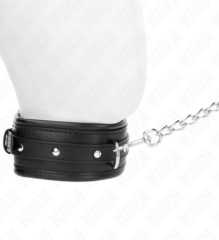 KINK - COLLIER AVEC BRACELET À BOUCLE BRILLANTE 65 CM 48,5 CM X 5,3 CM by KINK COLLAR & GAG