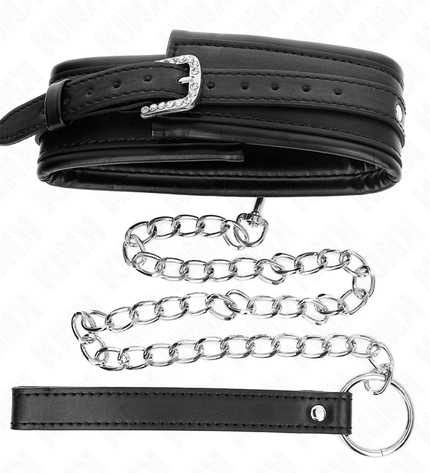 KINK - COLLIER AVEC BRACELET À BOUCLE BRILLANTE 65 CM 48,5 CM X 5,3 CM by KINK COLLAR & GAG