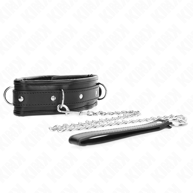 KINK - COLLIER LOURD AVEC CEINTURE 65 CM MODÈLE 1 RÉGLABLE 36,5-50 CM by KINK COLLAR & GAG
