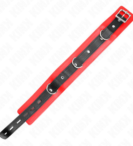 KINK - COLLIER AVEC CEINTURE 65 CM AVEC SANGLE ROUGE 54 X 4,5 CM by KINK COLLAR & GAG