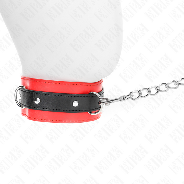 KINK - COLLIER AVEC CEINTURE 65 CM AVEC SANGLE ROUGE 54 X 4,5 CM by KINK COLLAR & GAG