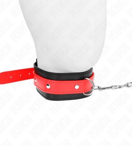 KINK - COLLIER AVEC BRACELET ROUGE 65 CM AJUSTABLE 36-43 CM X 5 CM by KINK COLLAR & GAG