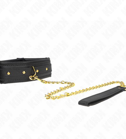 KINK - COLLIER AVEC BRACELET IMITATION CUIR ÉPONGE MODÈLE 1 RÉGLABLE 37-54 CM X 3 CM by KINK COLLAR & GAG