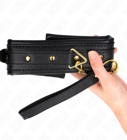 KINK - COLLIER AVEC BRACELET IMITATION CUIR ÉPONGE MODÈLE 1 RÉGLABLE 37-54 CM X 3 CM by KINK COLLAR & GAG