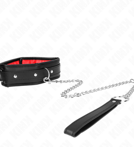 KINK - COLLIER AVEC BRACELET IMITATION CUIR ÉPONGE MODÈLE 3 RÉGLABLE 37-54 CM X 3 CM by KINK COLLAR & GAG