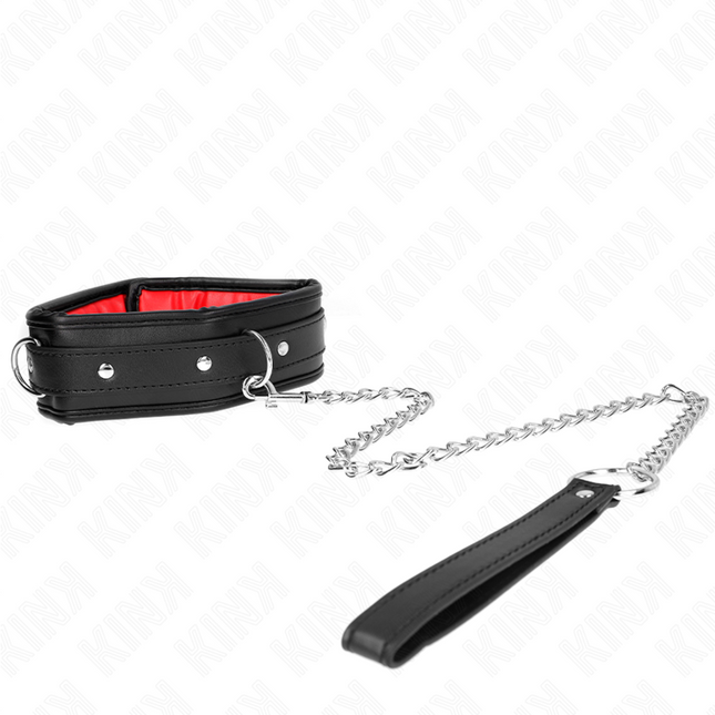 KINK - COLLIER AVEC BRACELET IMITATION CUIR ÉPONGE MODÈLE 3 RÉGLABLE 37-54 CM X 3 CM by KINK COLLAR & GAG