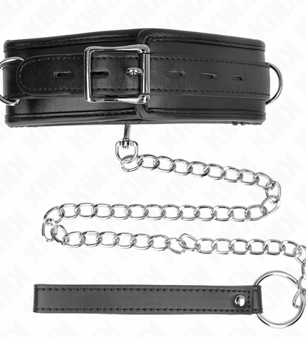KINK - COLLIER AVEC BRACELET IMITATION CUIR ÉPONGE MODÈLE 3 RÉGLABLE 37-54 CM X 3 CM by KINK COLLAR & GAG