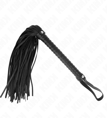 KINK - FOUET AVEC MANCHE TEXTURÉ NOIR 48,5 CM by KINK IMPACT & TOUCH
