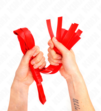 KINK - Fouet à queue large rouge 48,5 CM by KINK IMPACT & TOUCH