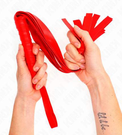 KINK - Fouet à queue large rouge 48,5 CM by KINK IMPACT & TOUCH