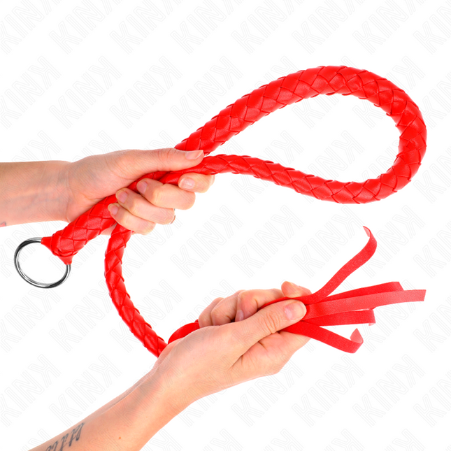 KINK - FOUET SERPENT AVEC ANNEAU ROUGE 65 CM by KINK IMPACT & TOUCH