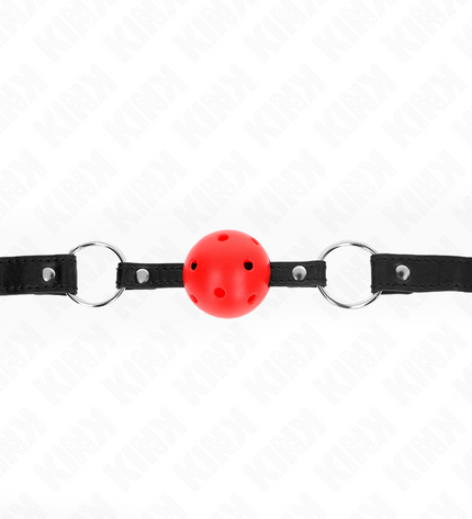 KINK - BOULE CREUSE DURE ROUGE 4,5 CM GAG MODELE 1 63,5 X 2 CM by KINK COLLAR & GAG
