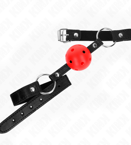 KINK - BOULE CREUSE DURE ROUGE 4,5 CM GAG MODELE 1 63,5 X 2 CM by KINK COLLAR & GAG