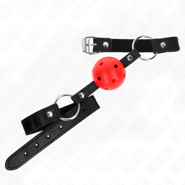 KINK - BOULE CREUSE DURE ROUGE 4,5 CM GAG MODELE 1 63,5 X 2 CM by KINK COLLAR & GAG