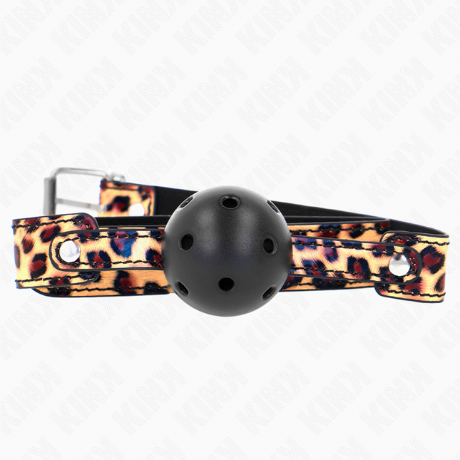 KINK - BALLE RESPIRANTE LÉOPARD 4,5 CM BAG 65 x 2,5 CM by KINK COLLAR & GAG